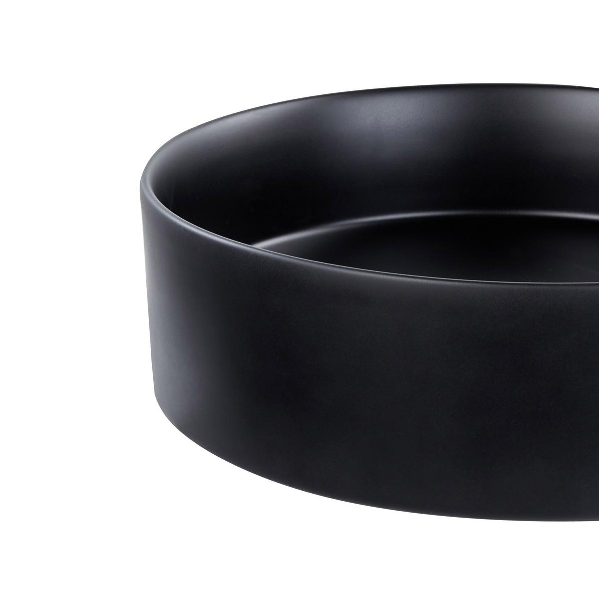AUFSATZWASCHBECKEN Schwarz 40 cm Keramik Tebar - Schwarz, Keramik (40/12/40cm) - Beliani