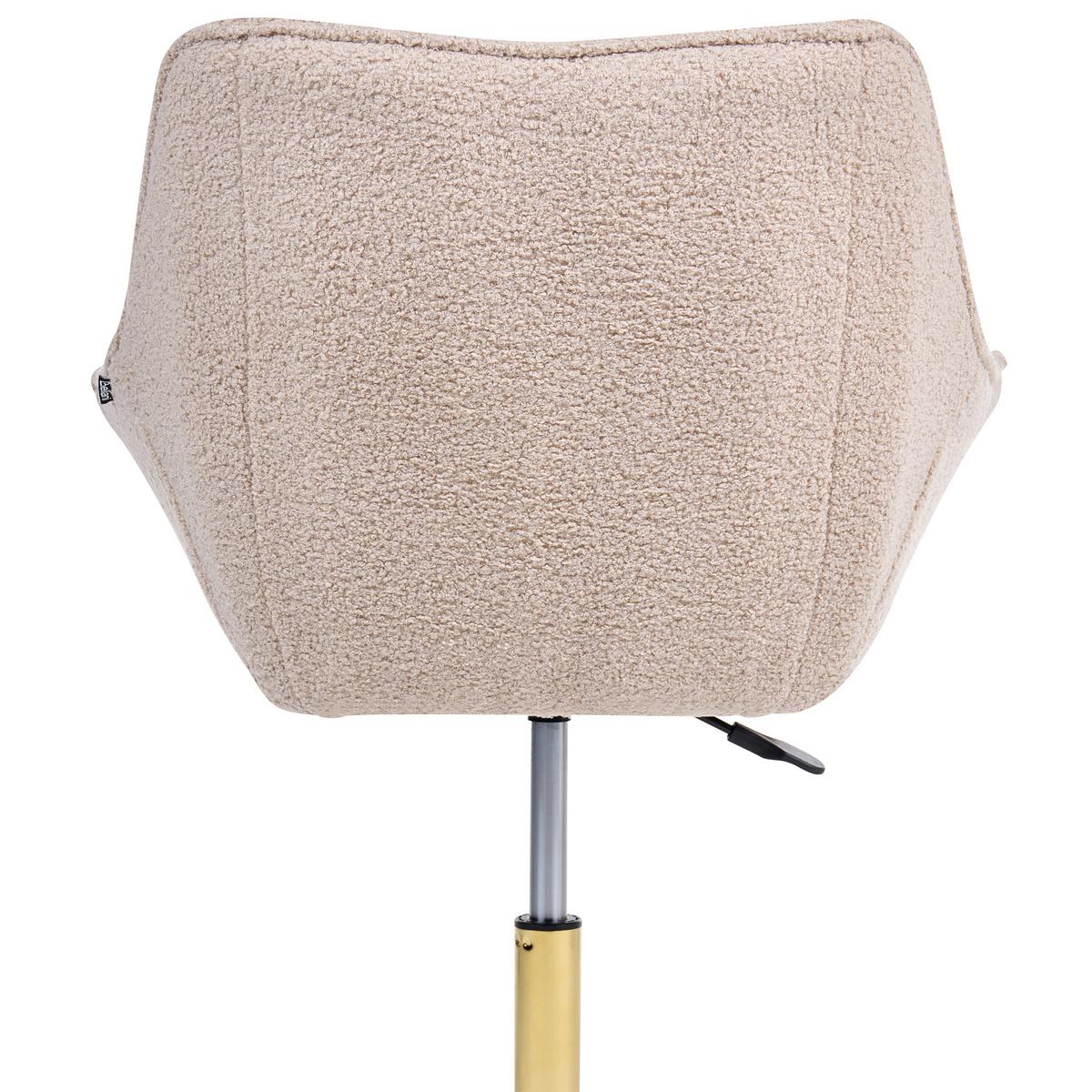 SCHREIBTISCHSTUHL Bouclé Beige Ardelle - Beige, Textil (68/82/60cm) - Beliani