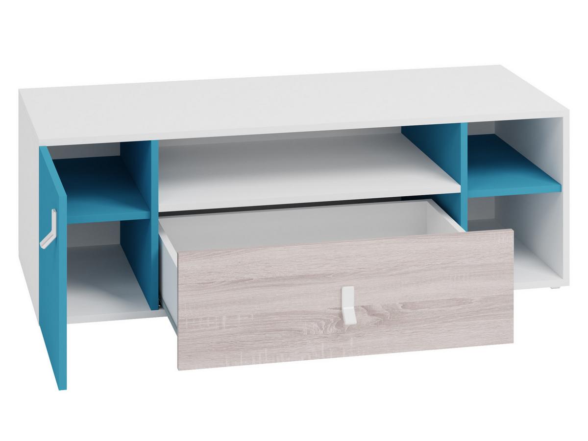 TV-LOWBAORD Planet 10 - Eichefarben/Schwarz, Holzwerkstoff (120/40/50cm) - MIRJAN24
