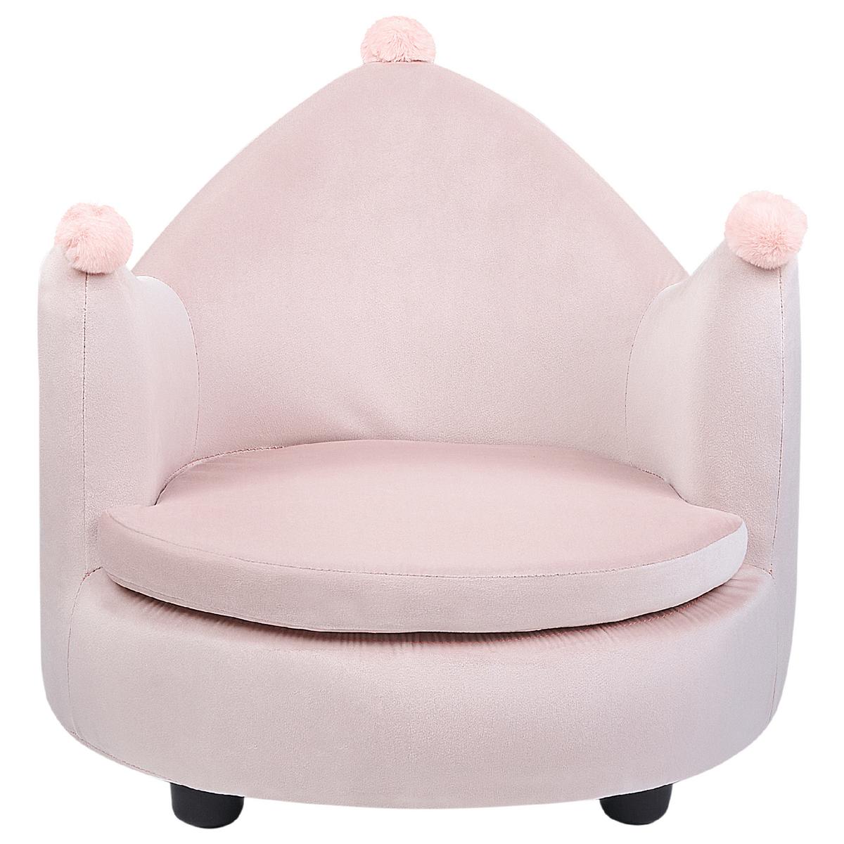 KINDERSESSEL Rosa Vega - Pink/Schwarz, Textil (50/47/44cm) - Beliani