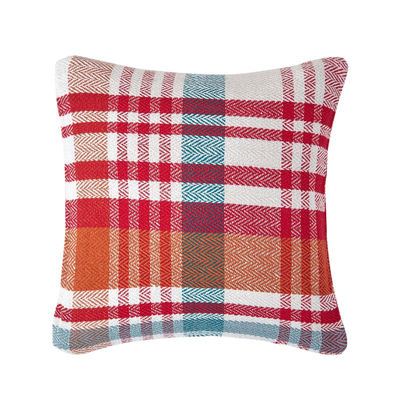 KISSENHÜLLE Falun Schottenmuster 60/60 cm - Rot, Textil (60/60cm) - Homescapes
