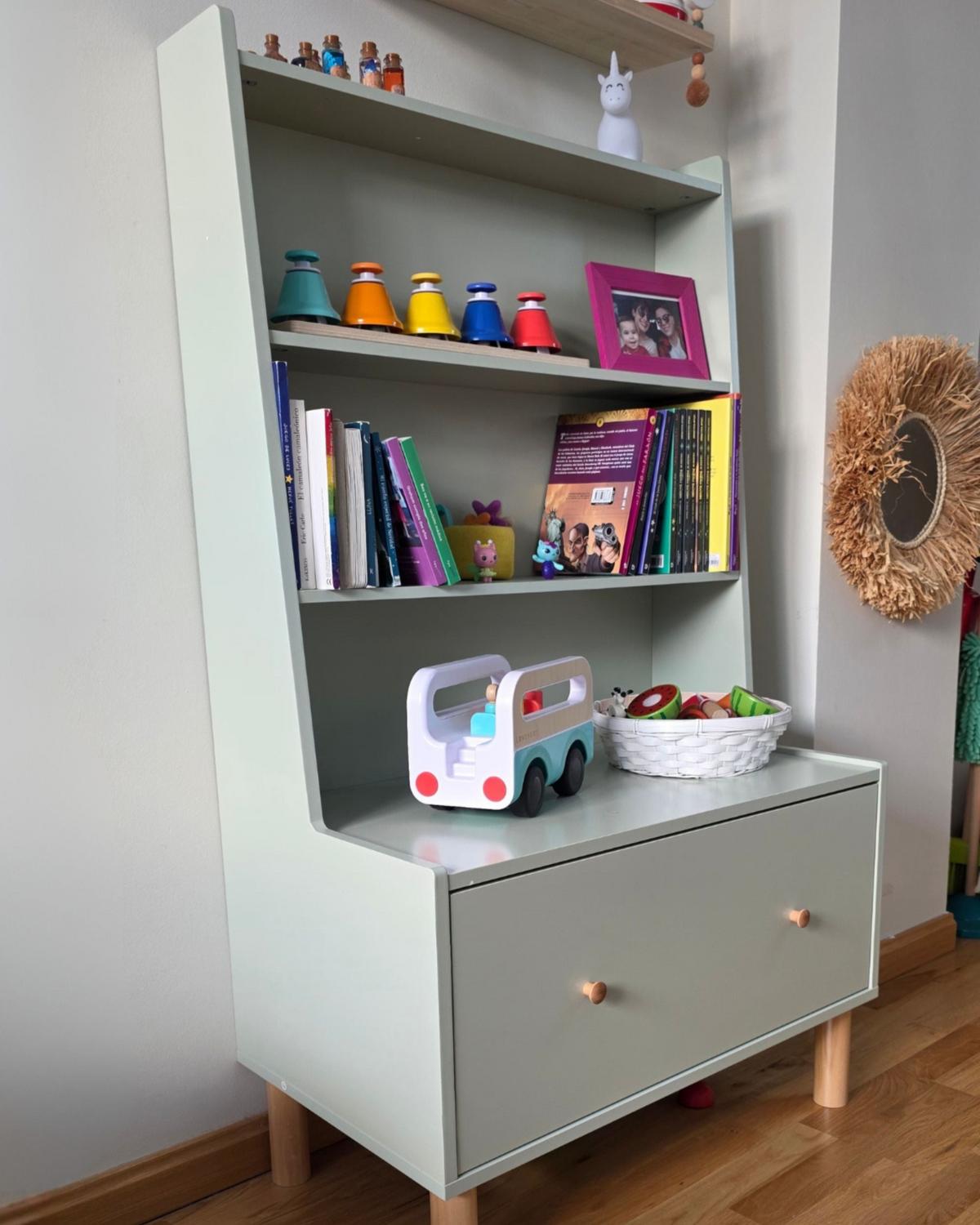 BÜCHERREGAL mit 3 Ebenen 120 cm Hellgrün Quilpie - Hellgrün, Holzwerkstoff (70/120/40cm) - Beliani