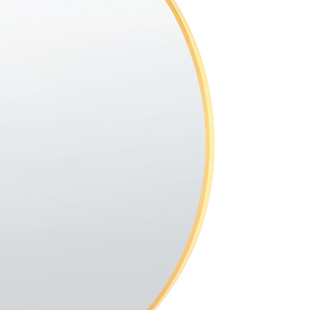 WANDSPIEGEL rund 80/80 cm Gold Annemasse - Goldfarben, Glas (80/3/80cm) - Beliani