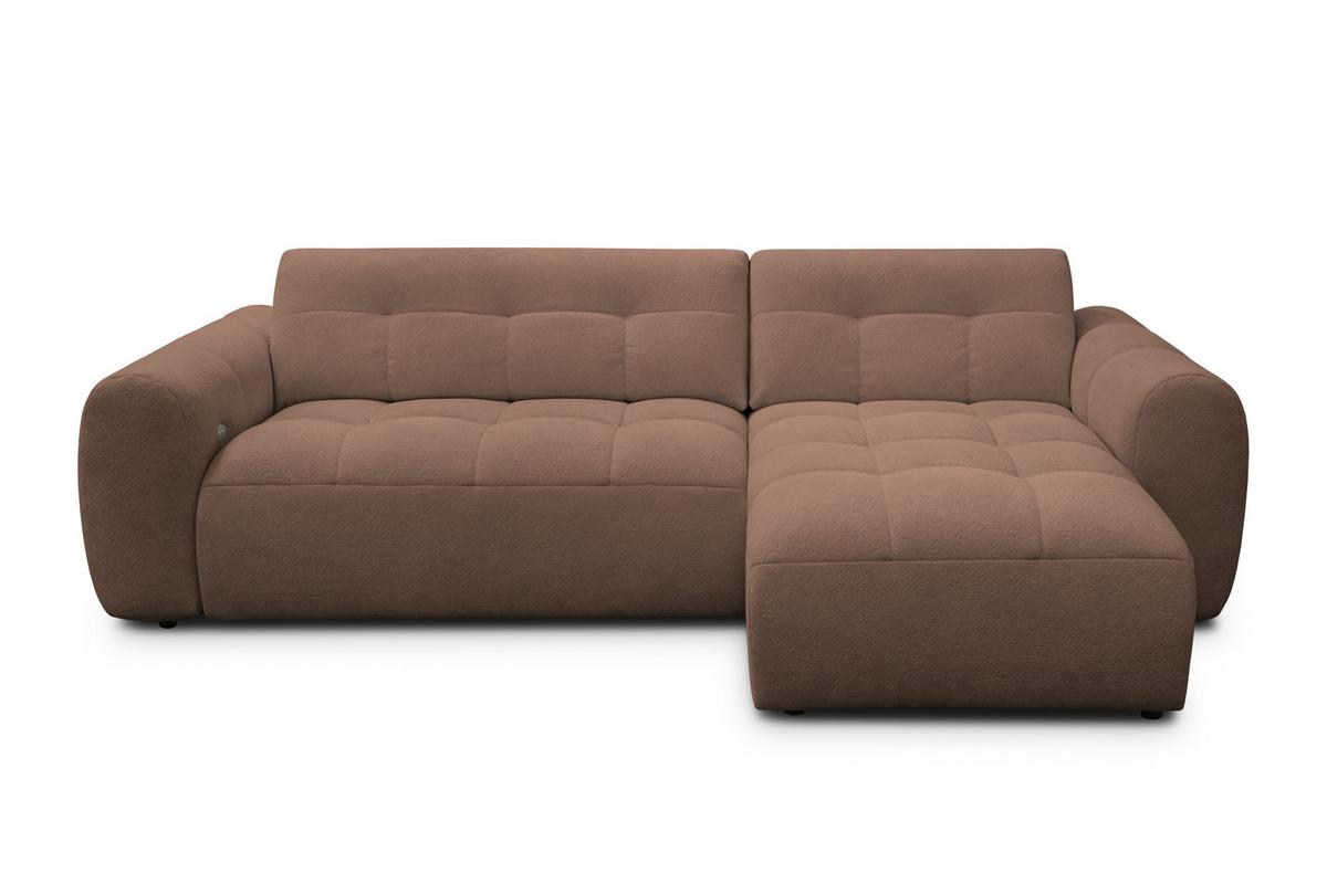 ECKSOFA LUMERO 4-Sitzer RECHTS, braun - Schwarz/Braun, Holz/Textil (275/166cm) - Courtois Laville