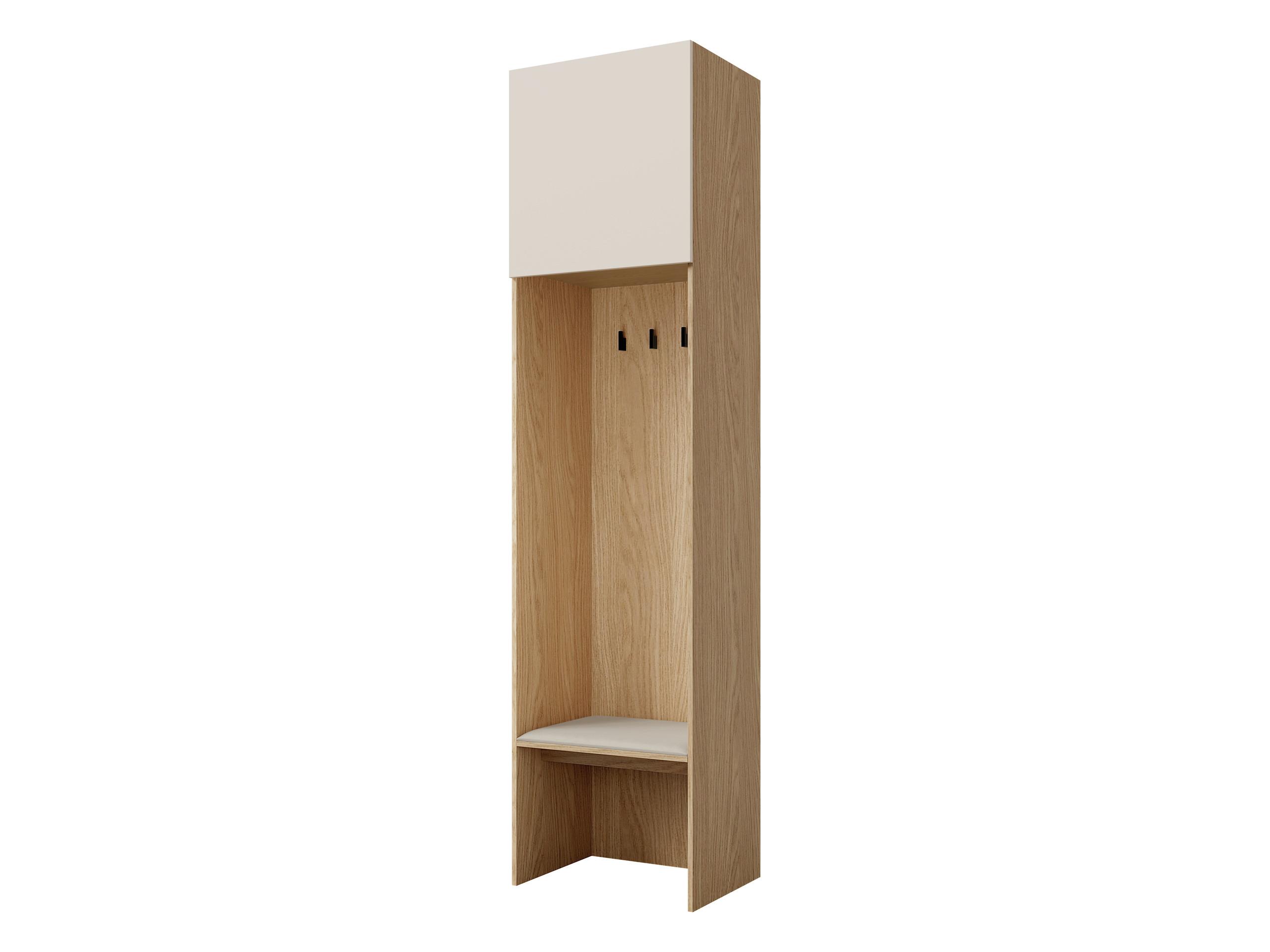 GARDEROBE MIT SITZBANK Soreno 58 L-R - Eichefarben/Beige, Holzwerkstoff/Kunststoff (58/237/47cm) - MIRJAN24