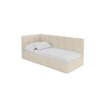 EINZELLBETT Jugendbett mit Bettkasten, Rechts - DEXY 90x200 Beige - Naturfarben, Holzwerkstoff/Textil (90/200cm) - ALTDECOR