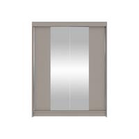 SCHWEBETÜRENSCHRANK Camino II - Kaschmir/Silberfarben, Holzwerkstoff/Metall (150/200/58cm) - MIRJAN24