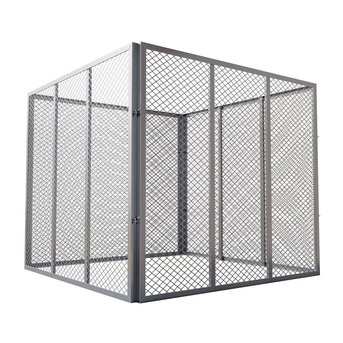KOMPOSTER Metall silber 800L - Silberfarben, Metall (100/80/100cm) - Juskys