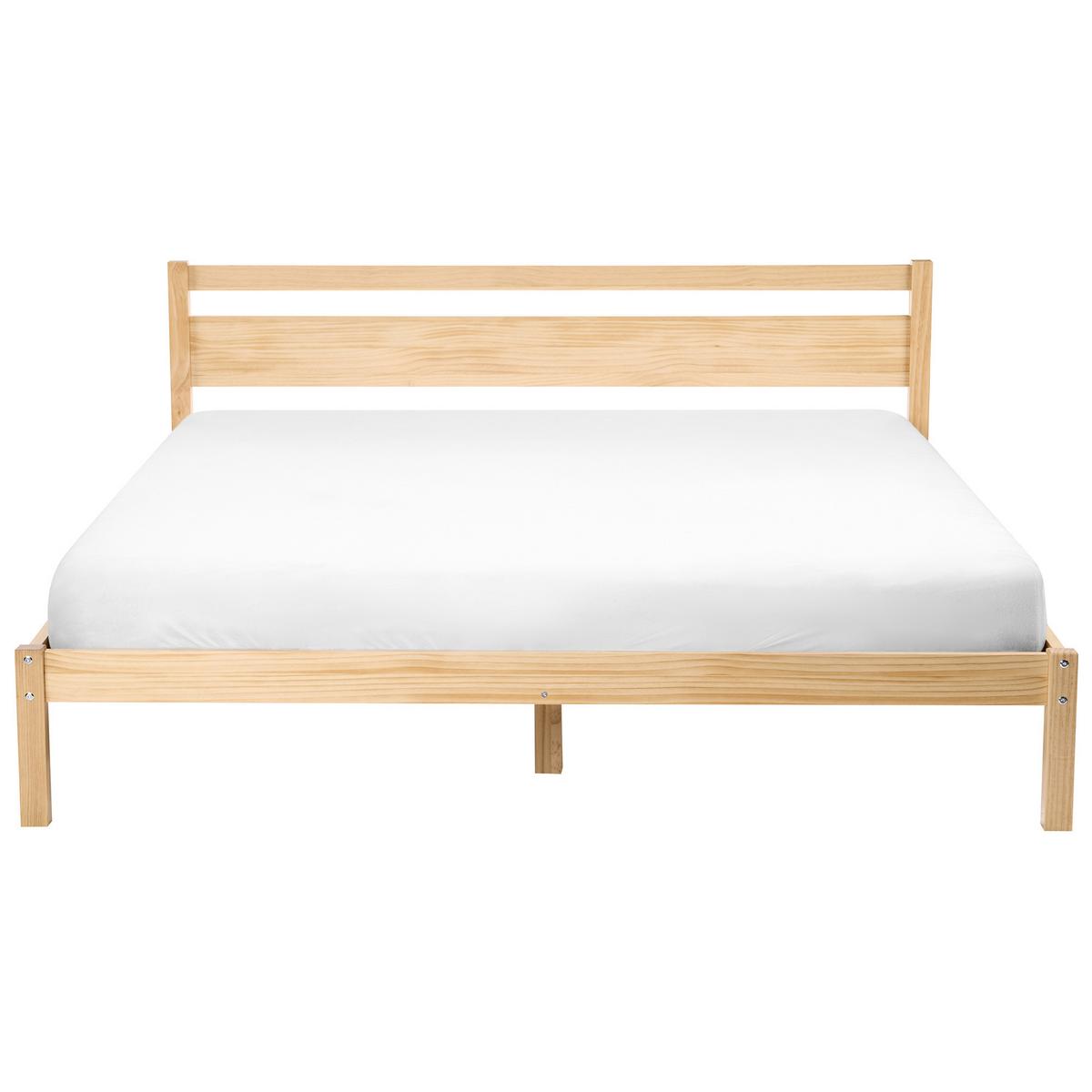 BETT mit Lattenrost 180/200 Kiefernholz Hellbraun Mercurer - Hellbraun/Braun, Holz (180/200cm) - Beliani