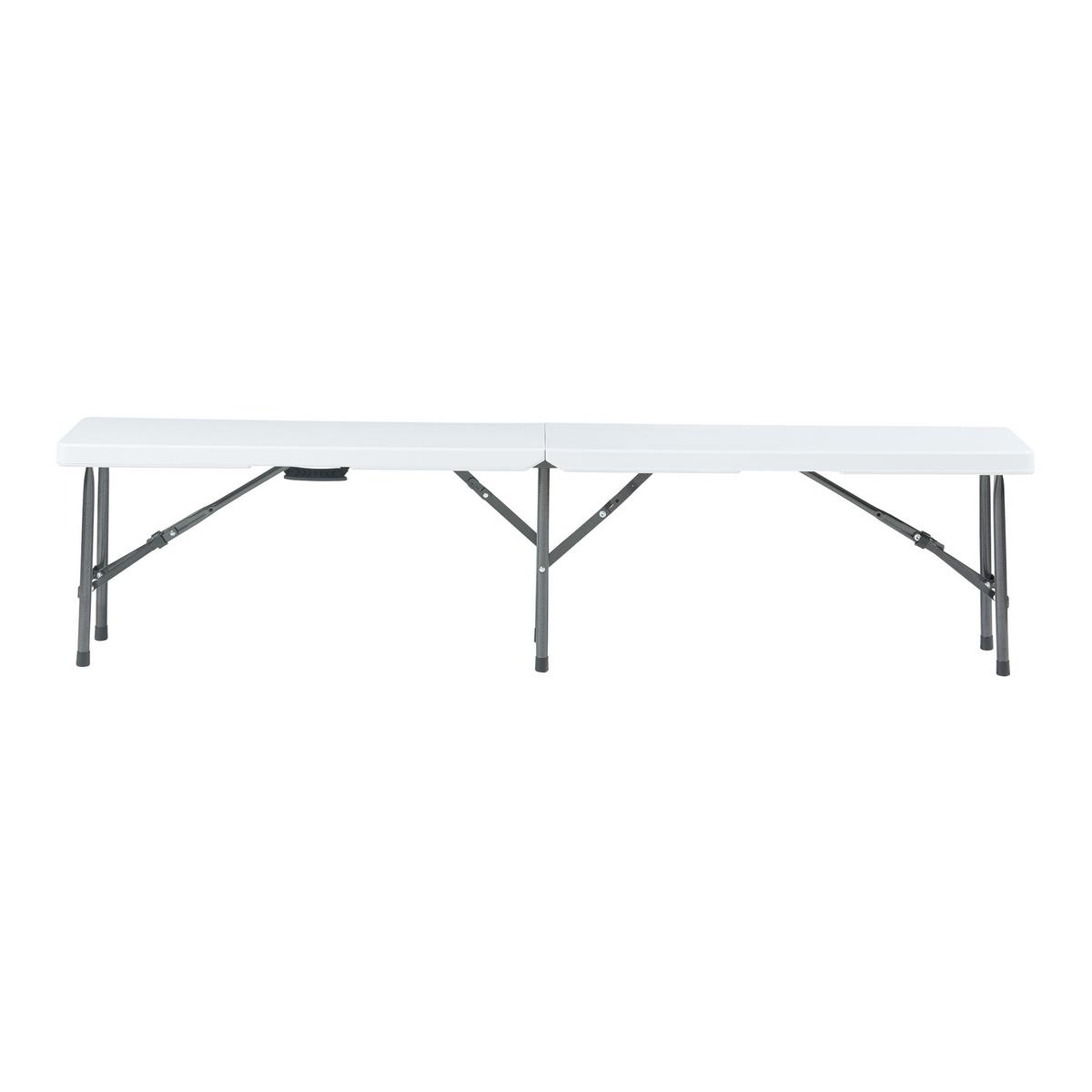 KLAPPBANK Ljusnarsberg - Weiß, Kunststoff/Metall (180/43/25cm) - [en.casa]