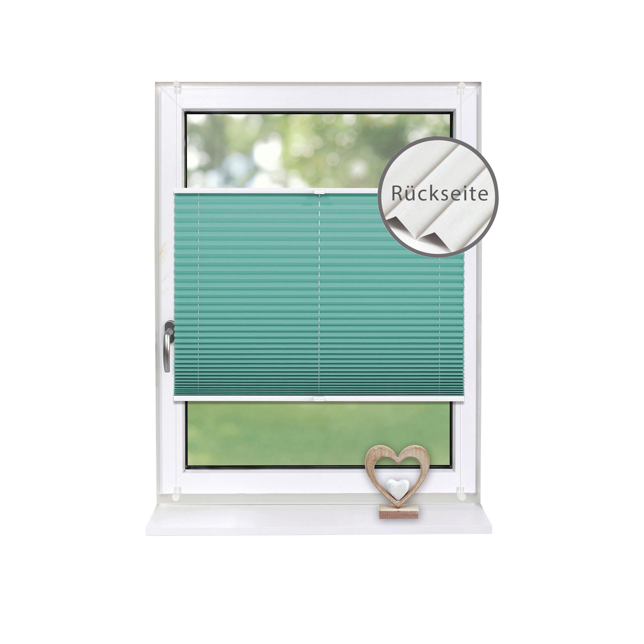 PLISSEE Thermo Basic 85 x 150cm Klemmfix ohne Bohren - Türkis, Textil (85/150/150cm) - Deco-Raum