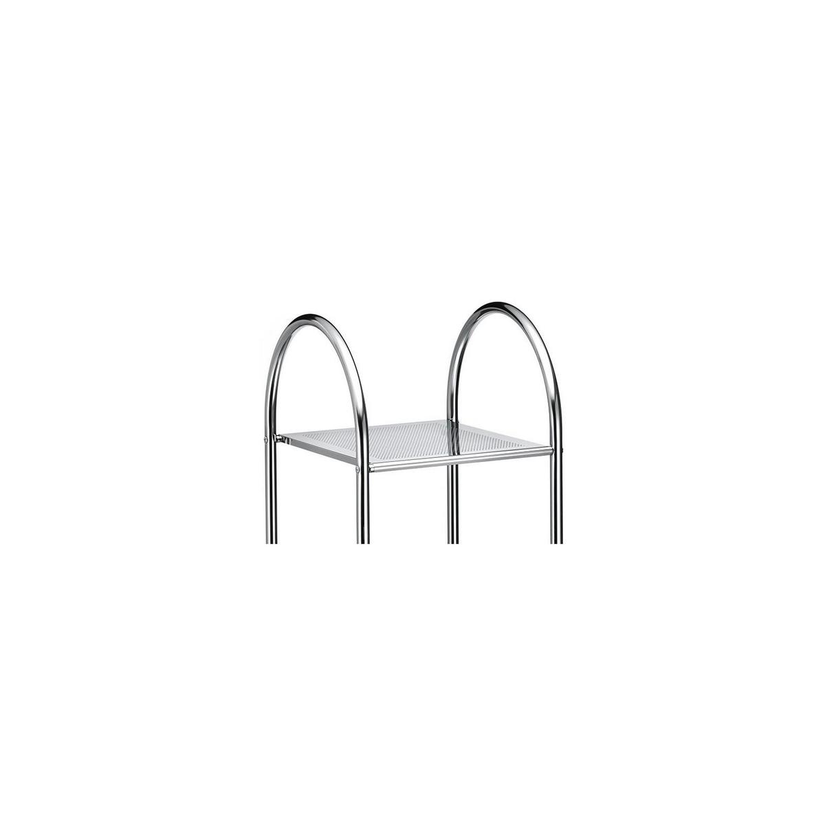 BADREGAL SECA chrom - Chromfarben, Metall (34/115/37cm) - CARO-Möbel
