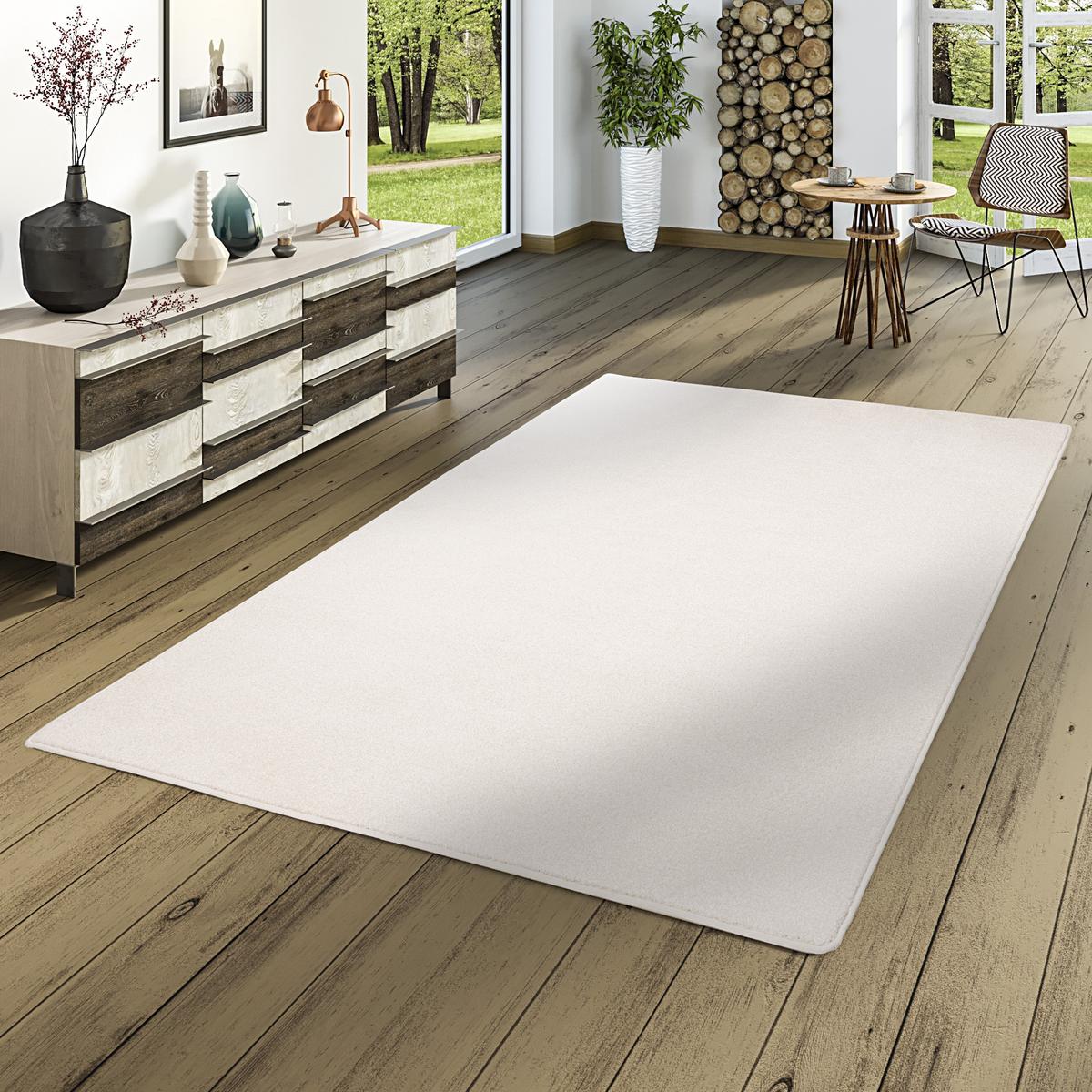HOCHFLOR VELOURS TEPPICH LUNA - Weiß, Textil (80/200cm) - Snapstyle