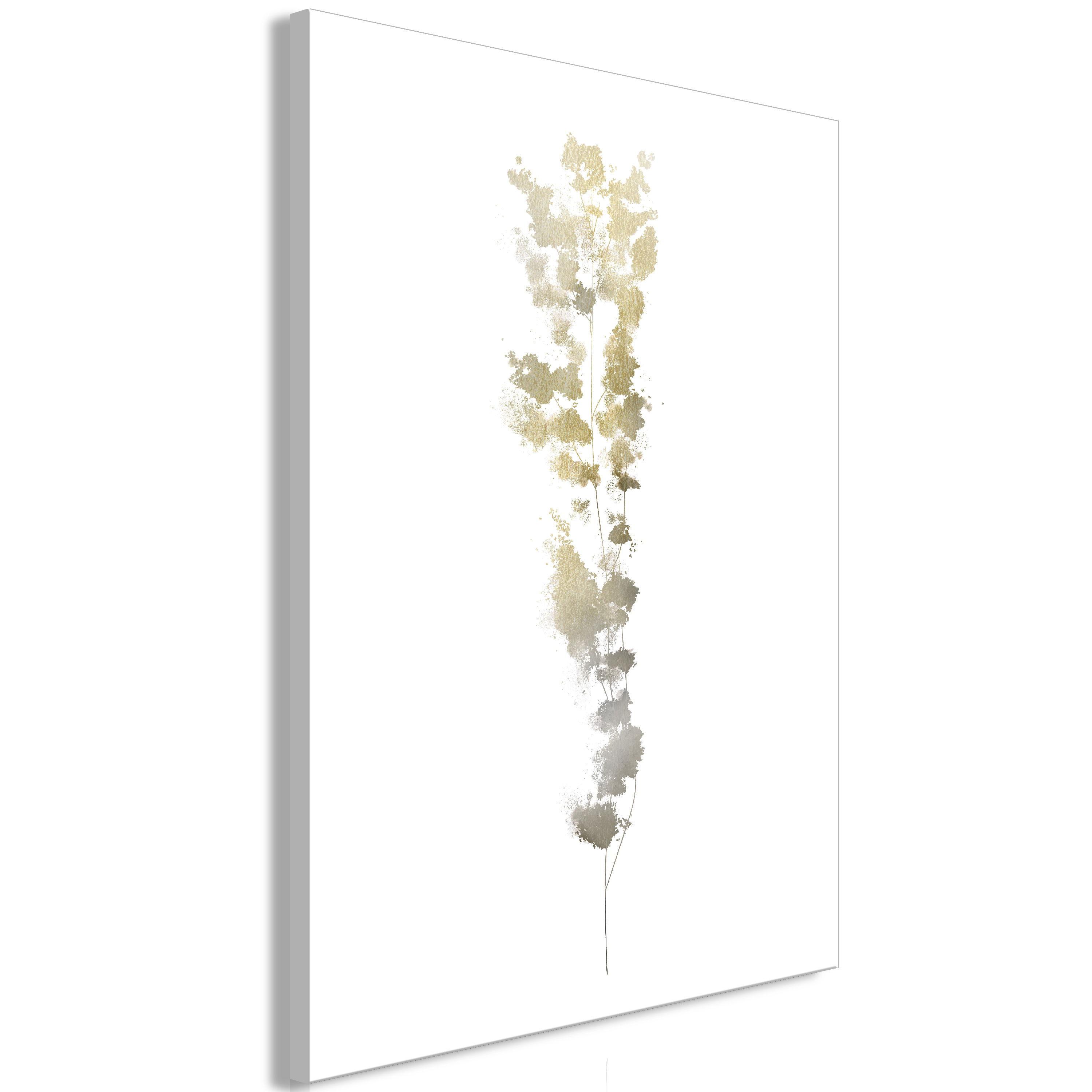 KUNSTDRUCK Weiß 80/120 cm - Goldfarben/Weiß, Textil (80/120cm) - KUNSTLOFT