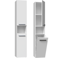 BADEZIMMERSCHRANK Weiß 31/174/30 - Weiß, Holzwerkstoff (31/174/30cm) - RAUMHIRSCH FURNITURE