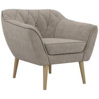 SESSEL PIRS - Greige Strukture - Holzbeine - Greige/Buchefarben, Holzwerkstoff/Textil (80/75/74cm) - MKS