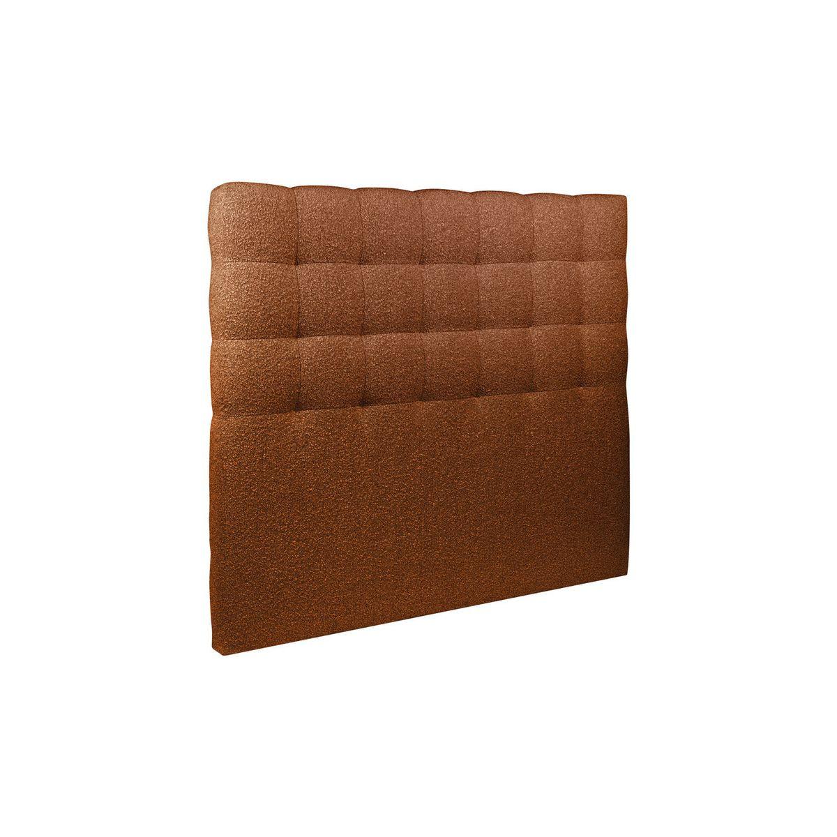 KOPFTEIL gepolstert - Gesteppt – Terrakotta-Bouclé-Stoff - 180 cm - Beige/Terracotta, Karton/Holz (180/120/10cm) - Sommeil de Plomb