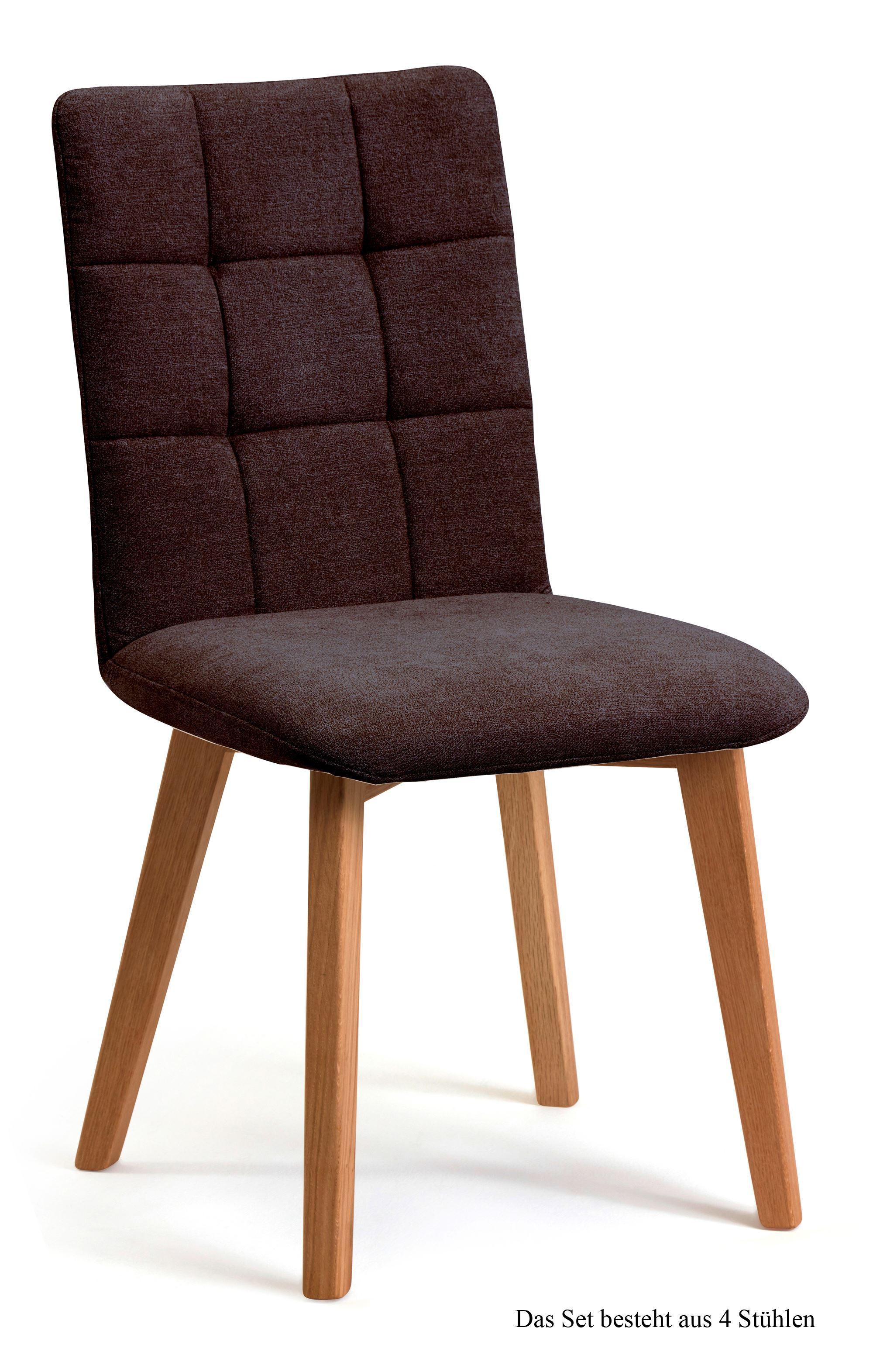 ESSZIMMERSTUHL (4er-Set) Dareen 47x91x60 Eiche geölt/Espresso - Eichefarben/Dunkelbraun, Kunststoff (60/91/47cm) - 58aufmkessel
