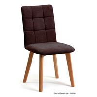 ESSZIMMERSTUHL (4er-Set) Dareen 47x91x60 Eiche geölt/Espresso - Eichefarben/Dunkelbraun, Kunststoff (60/91/47cm) - 58aufmkessel