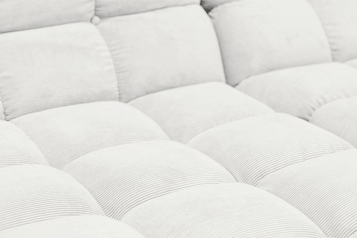 BIG SOFA VIVIEN Weiß Cord - Schwarz/Weiß, Kunststoff/Textil (296/85/178cm) - KAWOLA