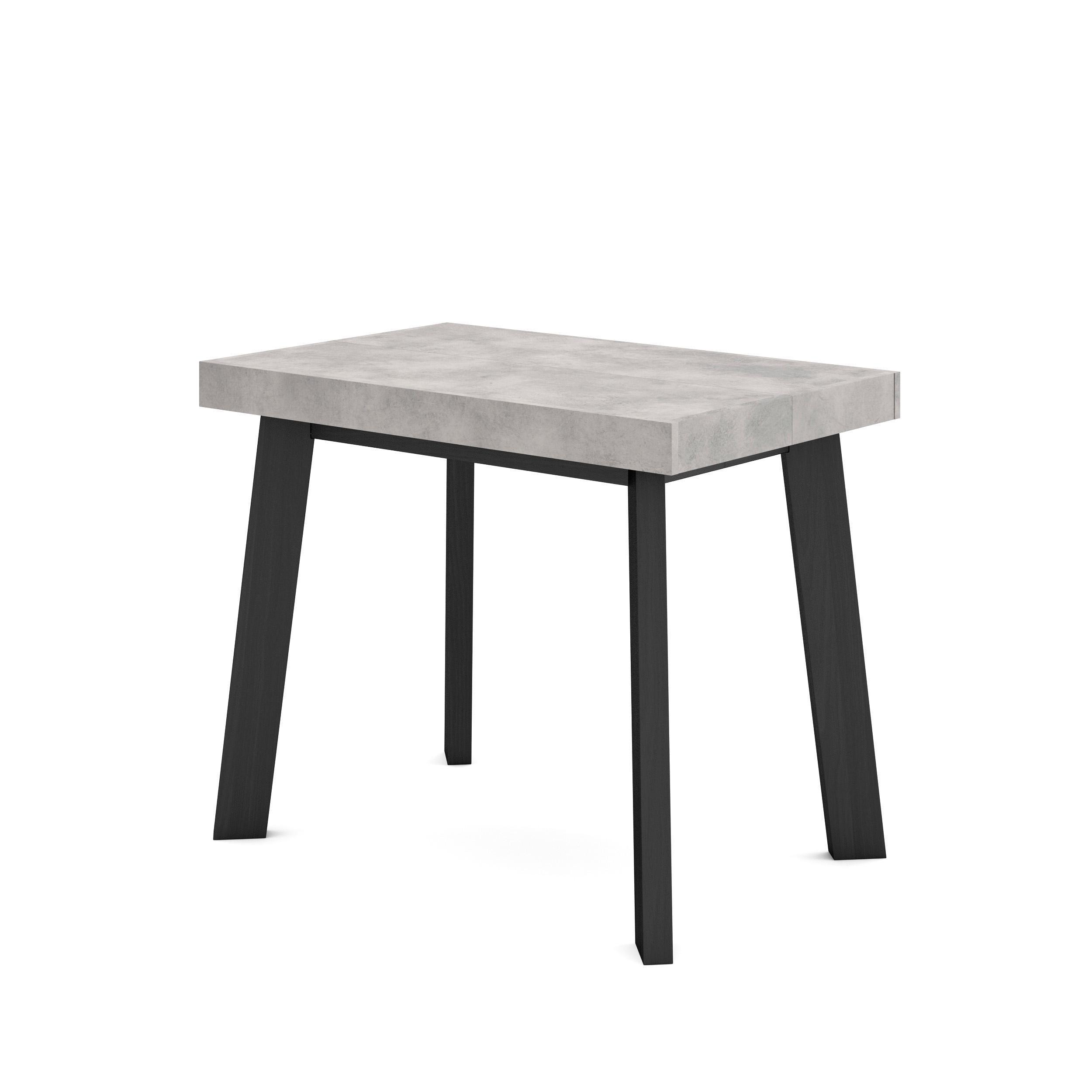 ESSTISCH ausziehbar 58 bis 222cm, für 10 Gäste, zementgrau, 58/90/73cm - Grau, Holzwerkstoff (90/222/73cm) - Skraut Home