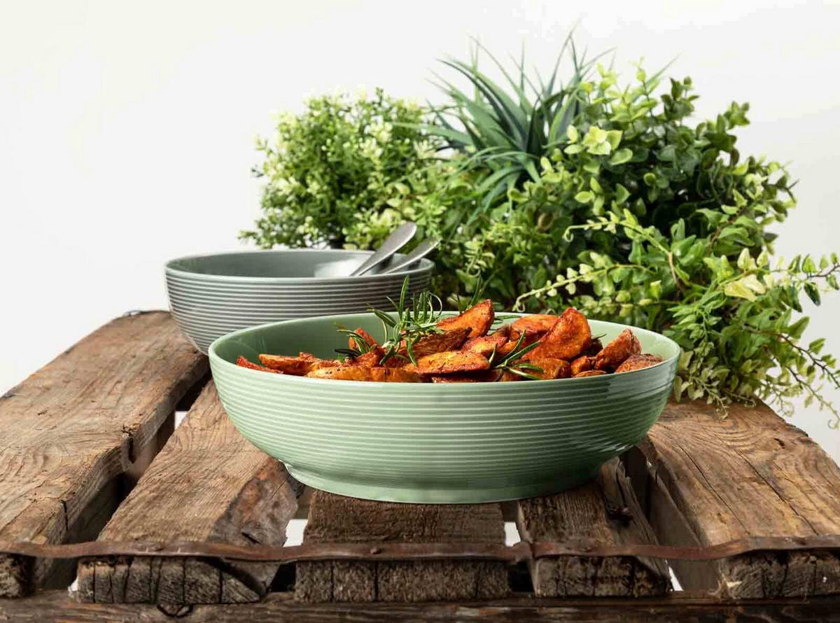 FOODBOWL Beat Color Glaze Sandbeige 20/25/28 cm 3-tlg. - Beige, Keramik (1cm) - Seltmann Weiden