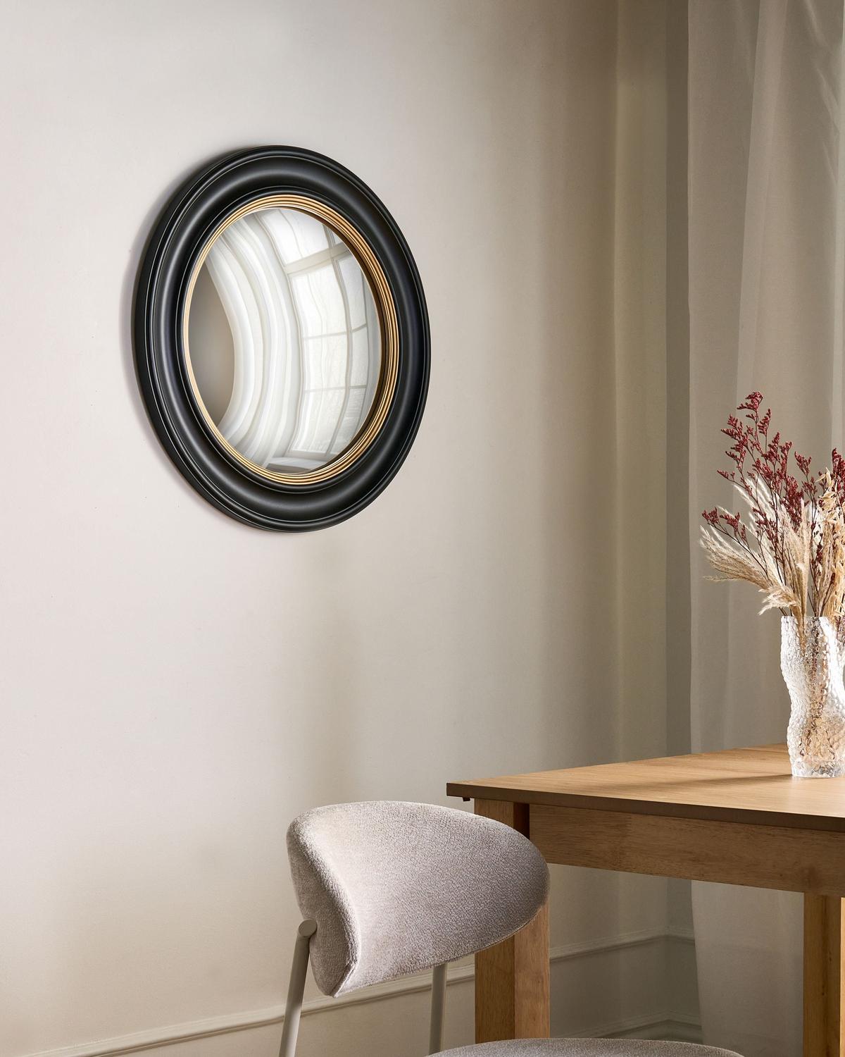 WANDSPIEGEL 66/66 cm Schwarz Malo - Goldfarben/Schwarz, Kunststoff (66/66/3cm) - Beliani