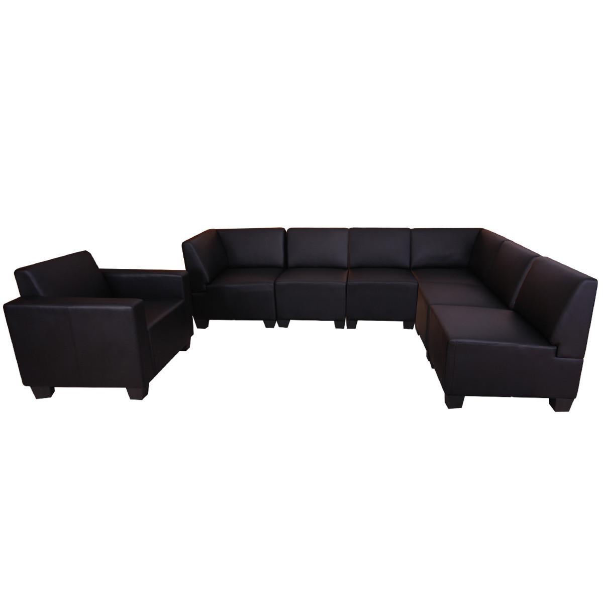 COUCH-GARNITUR Schwarz - Schwarz, Textil (258/76/186cm) - MCW