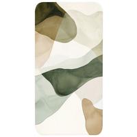 BADEMATTE Japandi - Abstrakt - Grün 60x120 cm - Grün, Textil (60/120cm) - OnlyWow