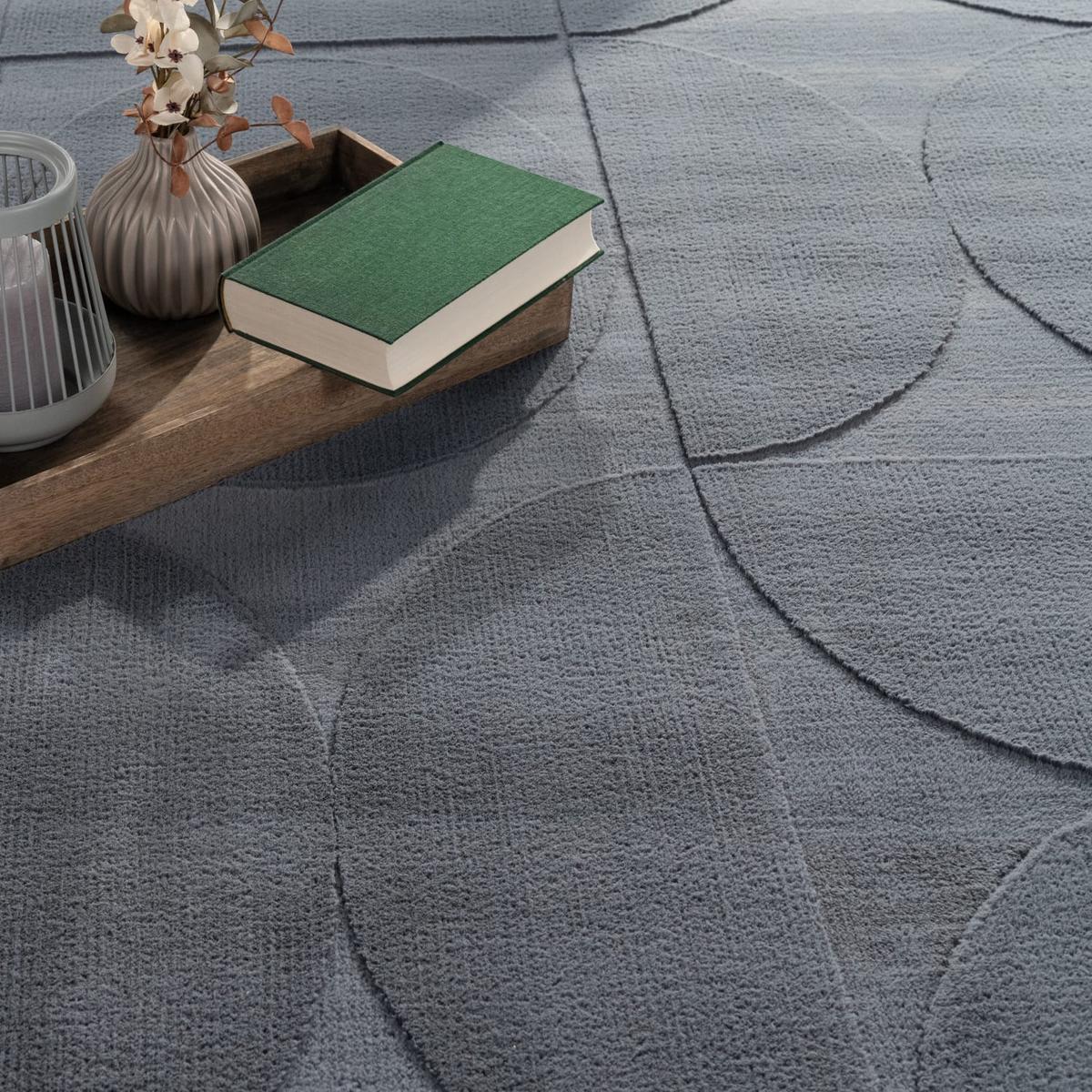 KURZFLORTEPPICH, mit Struktur, aus Polyester, Florhöhe 10 mm, Anthrazit, 200 x 280 cm - Anthrazit, Textil (280/200cm) - KADIMA DESIGN