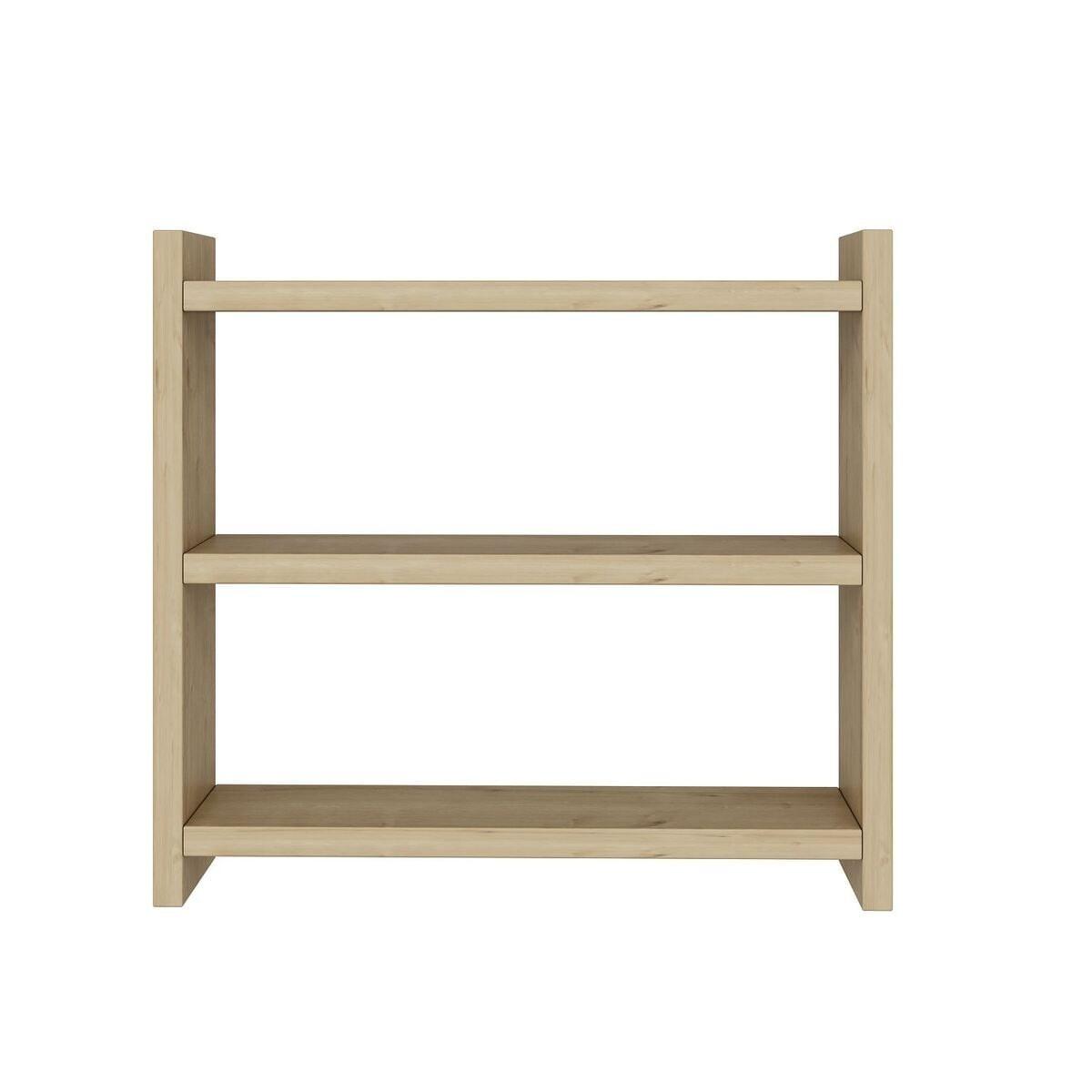 WANDREGAL für die Küche mit 3 Ablagen 44/10/40 cm - Eichefarben, Holzwerkstoff (10/40/13cm) - Calicosy