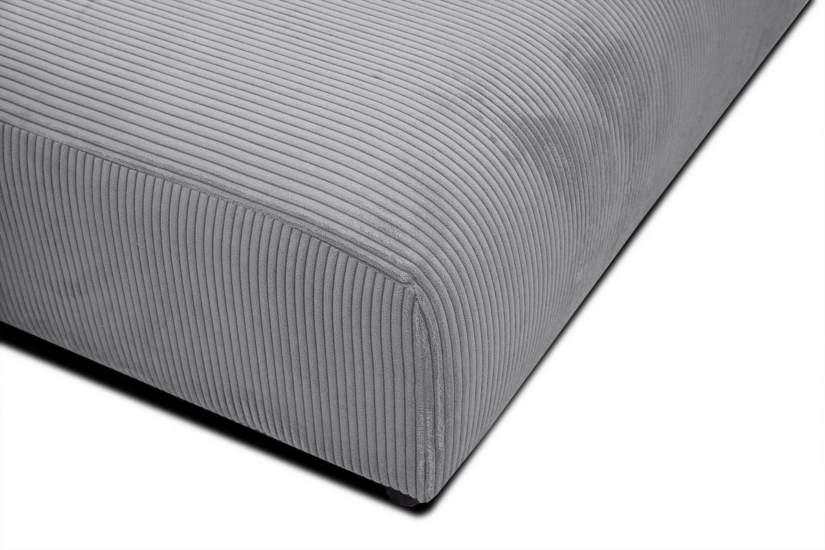 ECKSOFA TAUER 5-Sitzer, hellgrau - Hellgrau/Schwarz, Holzwerkstoff/Kunststoff (174/292cm) - Wozimo
