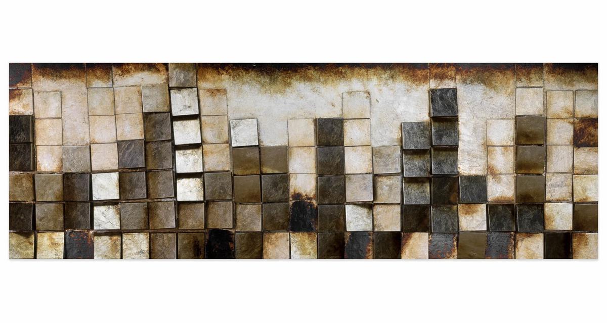 WANDBILD Gold 144/43 cm - Goldfarben, Holz/Kunststoff (7.5/43cm) - KUNSTLOFT