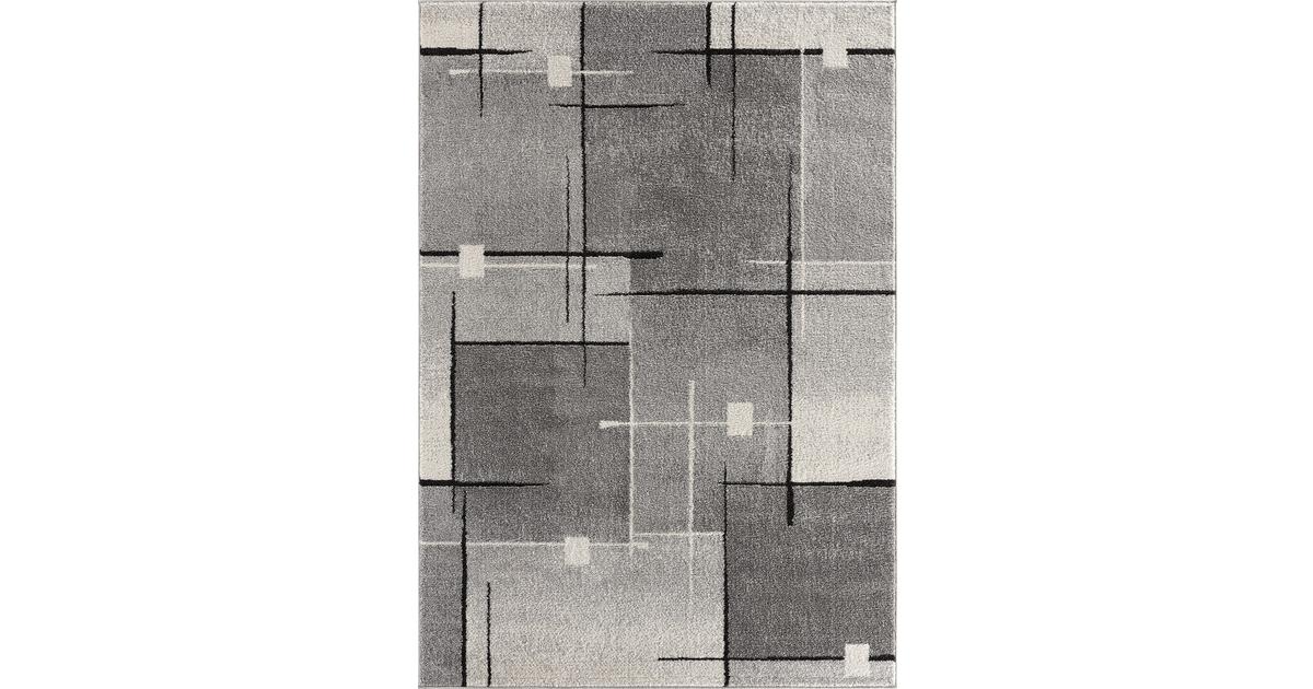 KADIMA DESIGN TEPPICH Niederflor Patchwork THUR Polypropylen Grau 160 x ...
