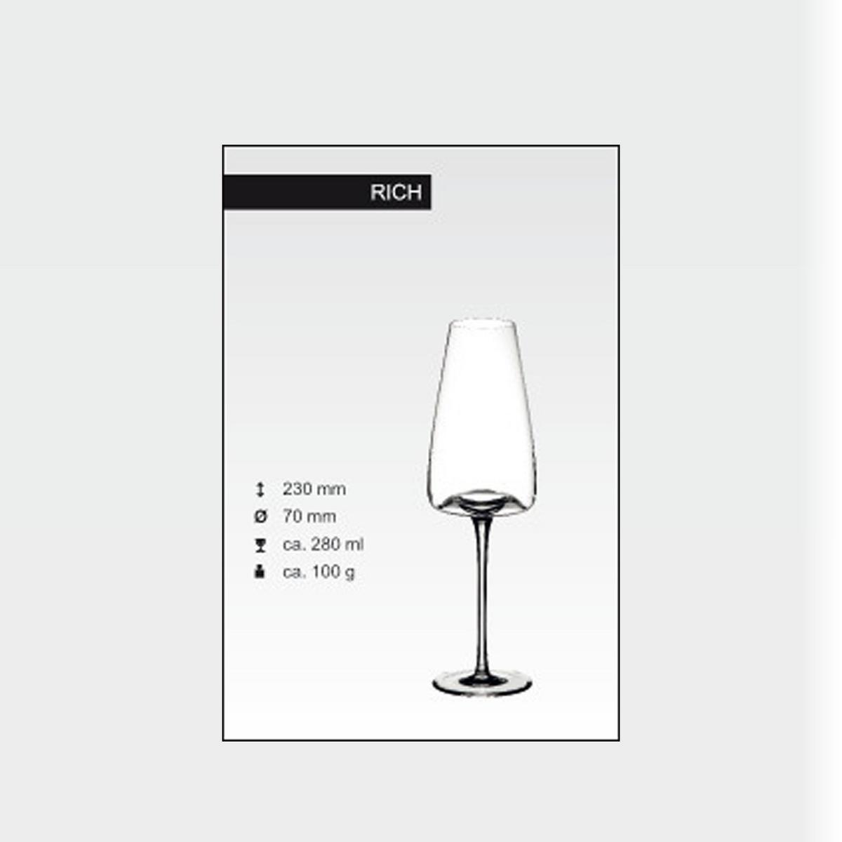 WEINGLÄSER Vision Rich transparent 280 ml 2er Set - Transparent, Glas (0.28L) - Zieher