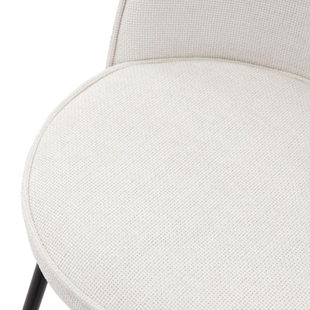 BARHOCKER 4er Set Beige mit Stoffbezug - Beige/Schwarz, Textil/Metall (52/102/50cm) - ML-DESIGN