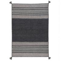 NATUR TEPPICH KELIM NAVARRO - Anthrazit, Textil (170/240cm) - Pergamon