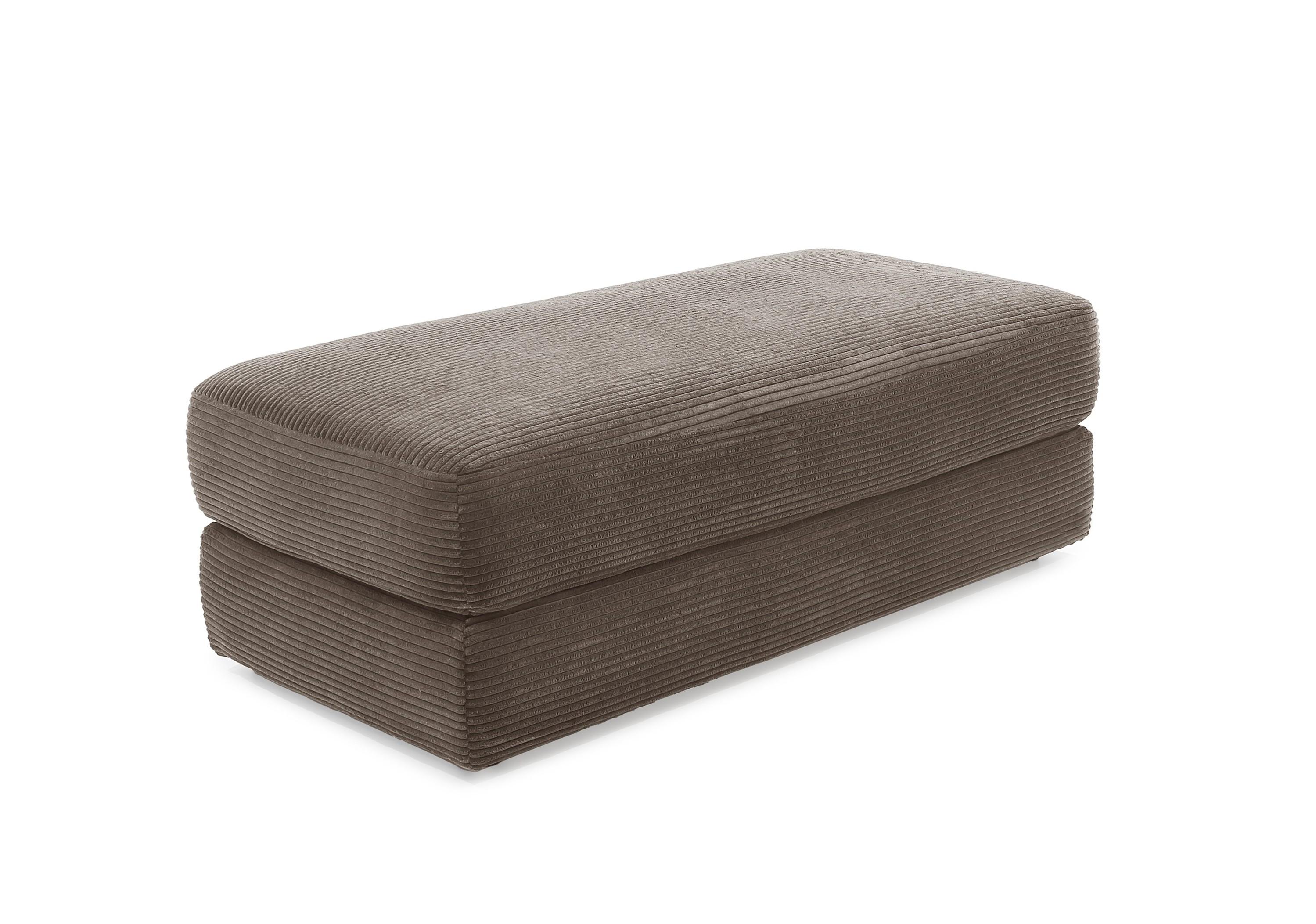 POLSTERHOCKER Federkern B124/T60/H40 cm Cord-Bezug Braun Taupe / 15258 - Schwarz/Braun, Kunststoff/Textil (124/40/60cm) - luma-home