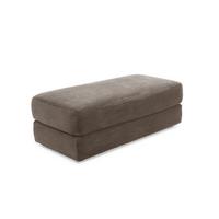 POLSTERHOCKER Federkern B124/T60/H40 cm Cord-Bezug Braun Taupe / 15258 - Schwarz/Braun, Kunststoff/Textil (124/40/60cm) - luma-home