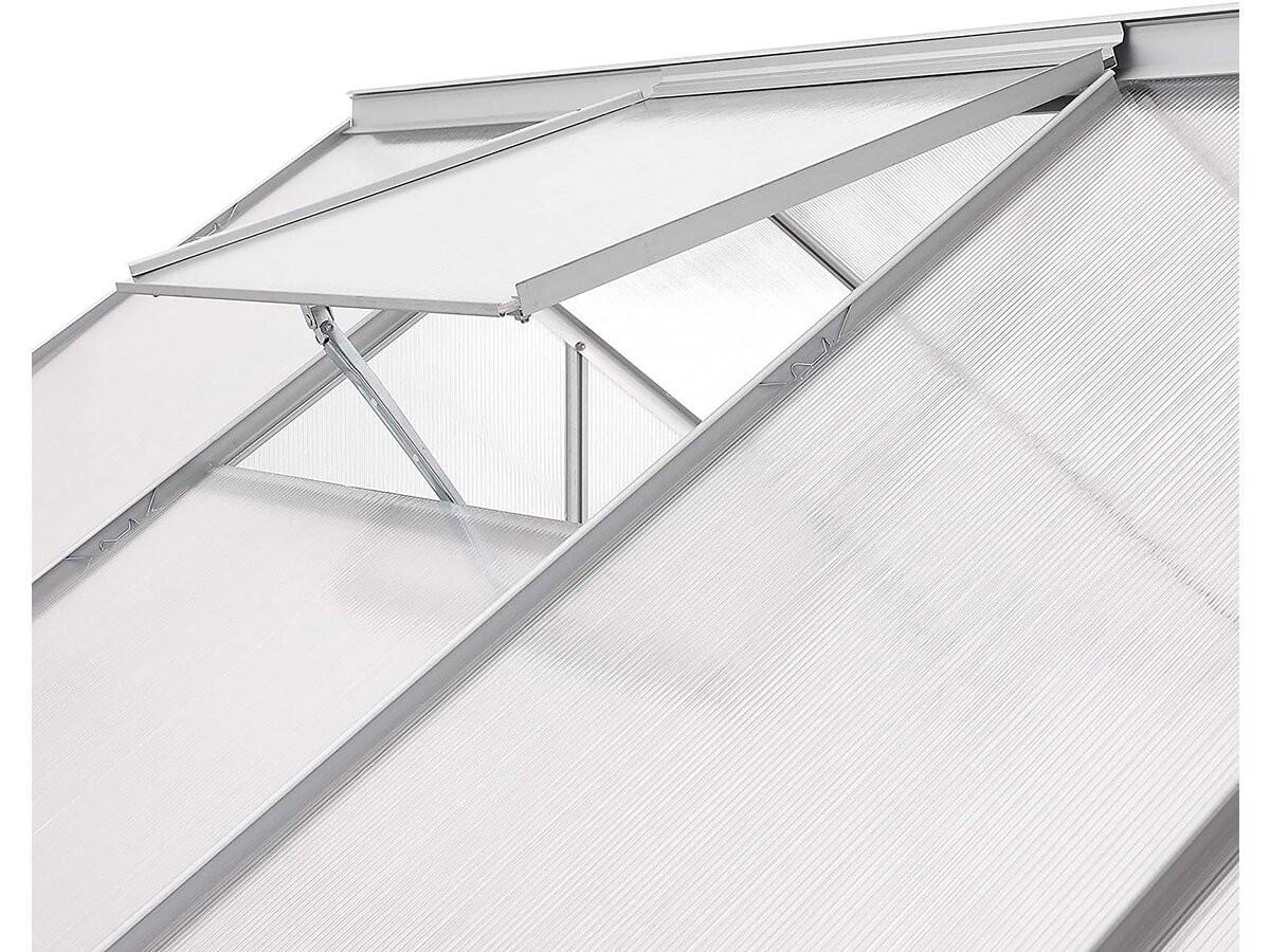 GEWÄCHSHAUS POLYCARBONAT basilic Grau - Grau, Metall (190/195/310cm) - Habitat Garten
