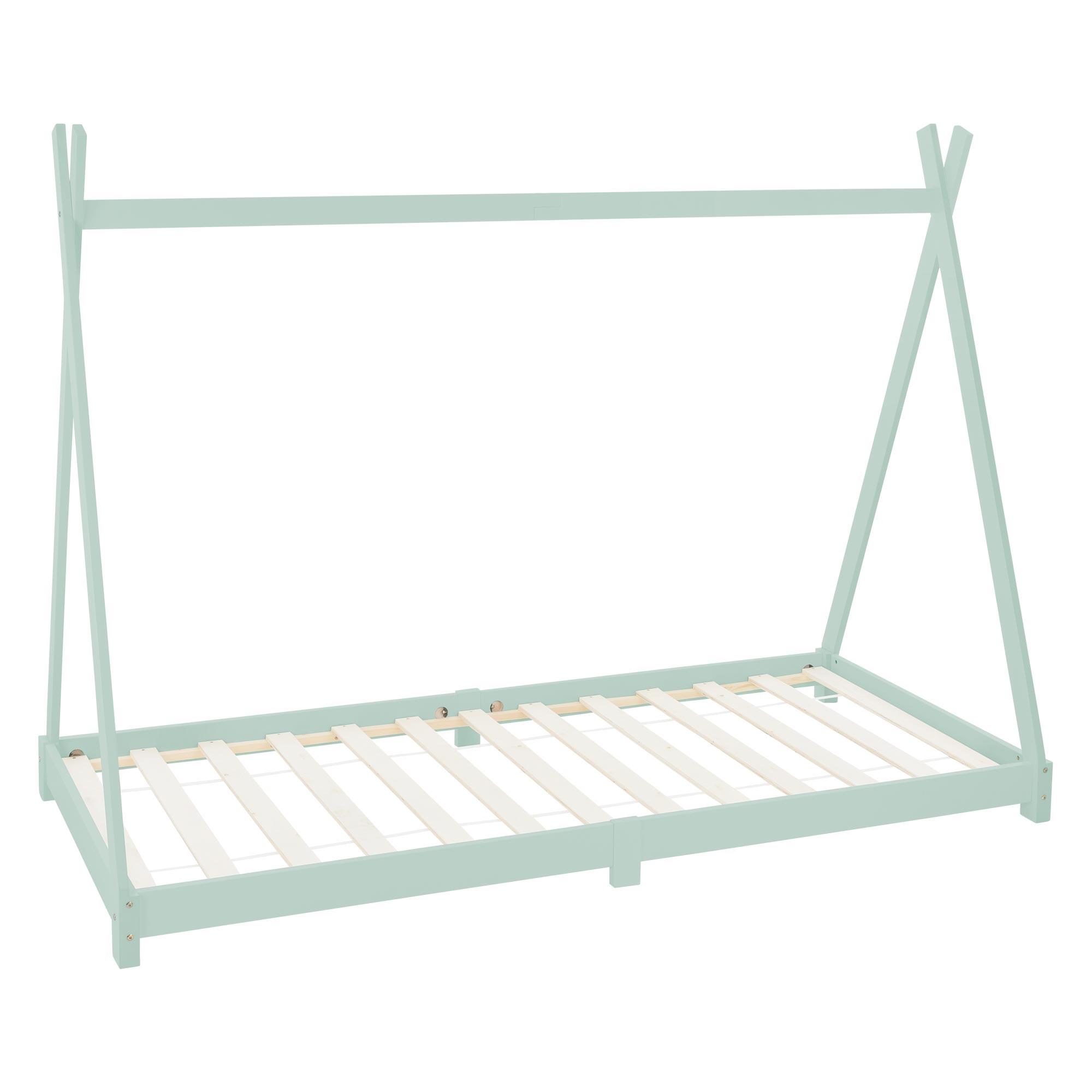 KINDERBETT Tipi 90x200 cm Mint - Grün, Holz (90/200cm) - ML-DESIGN