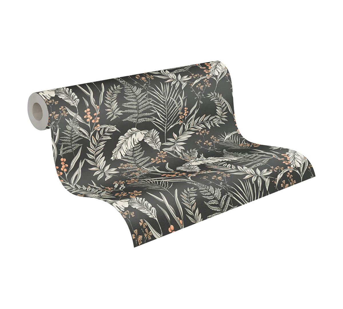 VLIESTAPETE Schwarz 53/1005 cm - Weiß, Textil (53/1cm) - KUNSTLOFT