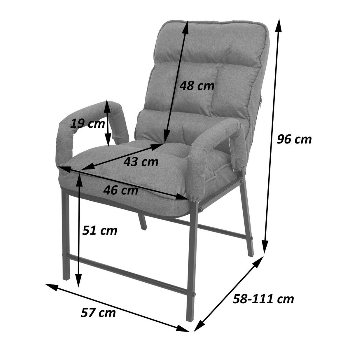 ESSZIMMERSTUHL Grau - Dunkelgrau/Grau, Textil (57/96/111cm) - MCW
