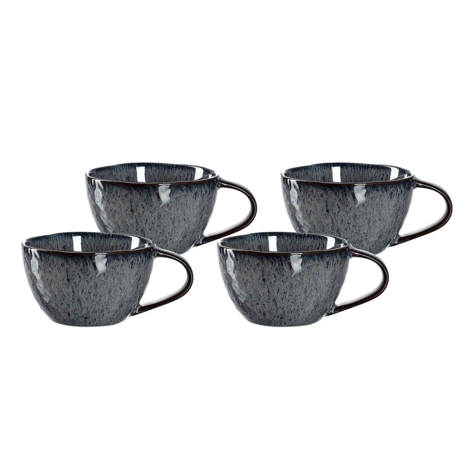 TASSEN Matera anthrazit 290 ml 4er Set - Grau, Keramik (0.29L) - Leonardo Living