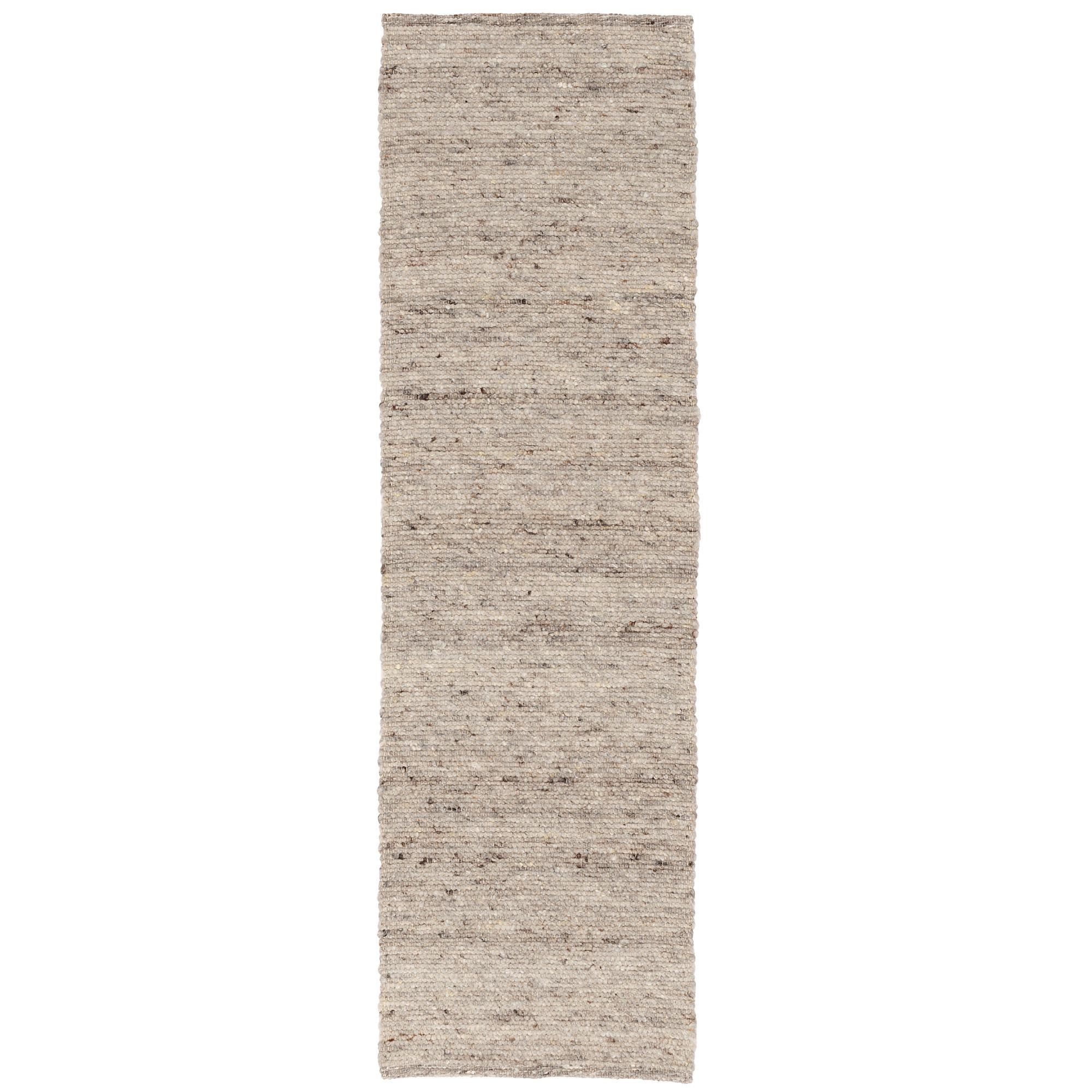 NATUR TEPPICH LÄUFER WOLLE ALASKA MELIERT - Braun, Textil (90/160cm) - Pergamon