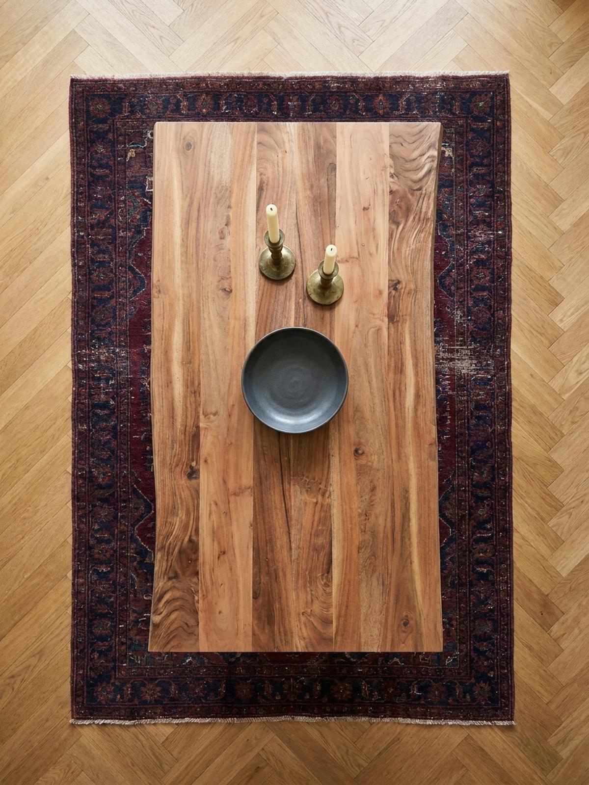 ESSTISCH Massivholz Metall X-Gestell Baumkante Industrial KRETA, Goldbraun-Schwarz 180x90x76 cm - Schwarz/Braun, Holz/Metall (90/180/76cm) - KADIMA DESIGN