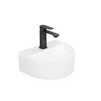 WASCHBECKEN U-förmig Wandmontage Glänzend Weiß 30,3 / 25,5 / 12 cm - Weiß, Keramik (30.3/12/20.5cm) - EMKE