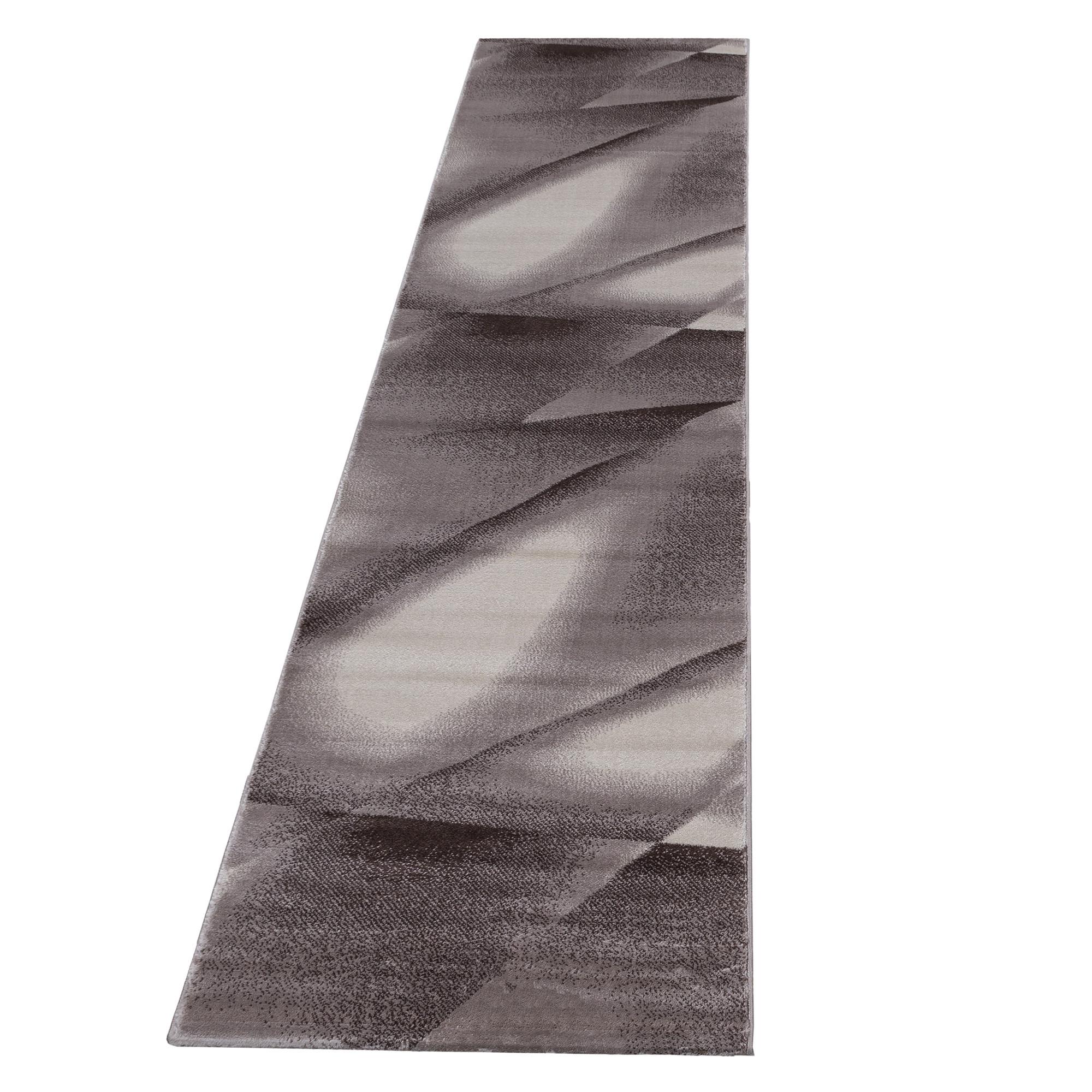 KURZFLORTEPPICH ASPEN, abstrakt, Braun, 80 x 300 cm - Braun, Textil (80/300cm) - KADIMA DESIGN
