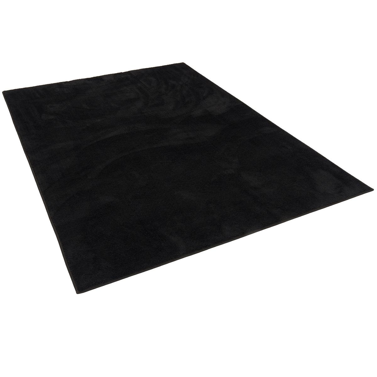 HOCHFLOR LANGFLOR TEPPICH SUPER SOFT MELIA - Schwarz, Textil (160/230cm) - Pergamon