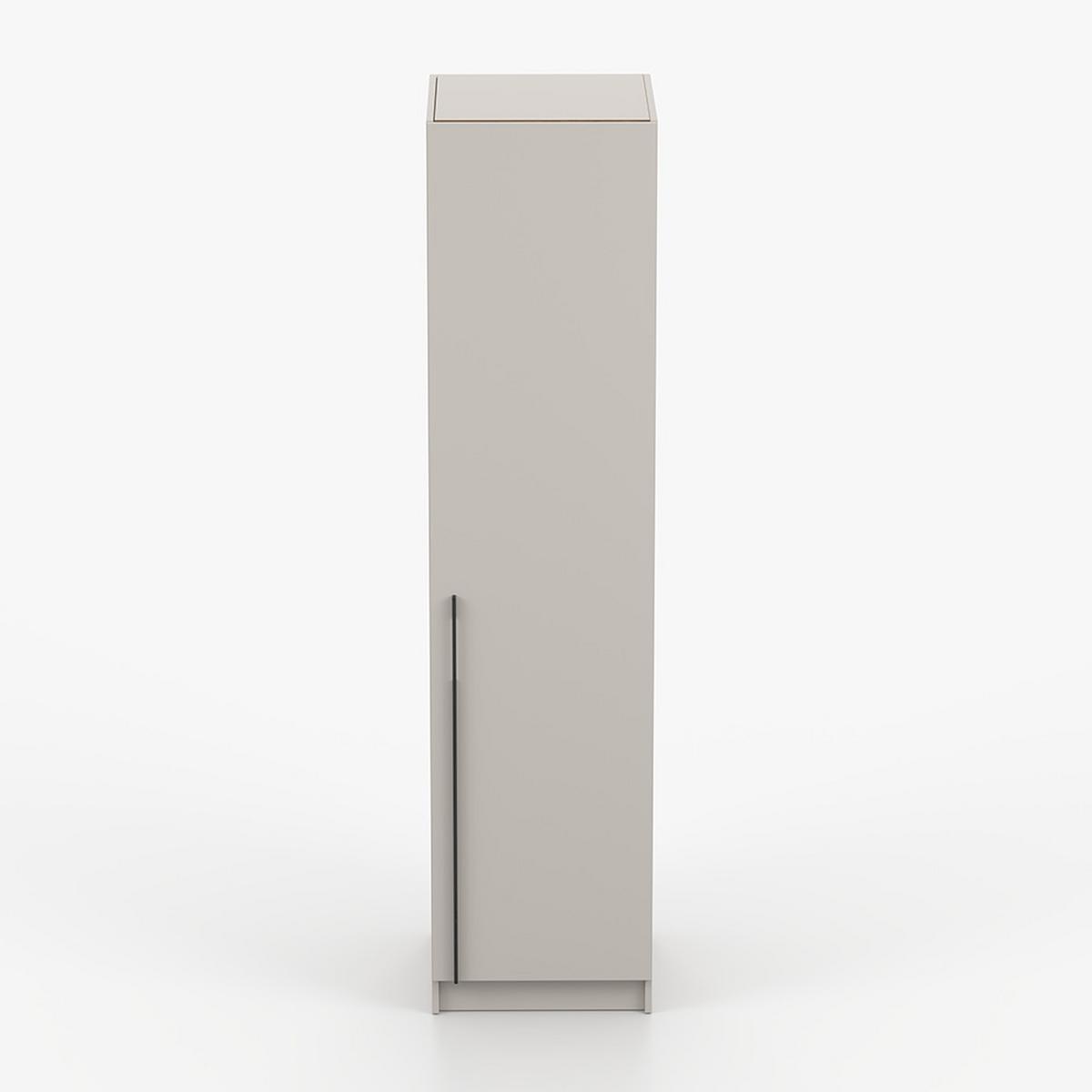 DREHTÜRENSCHRANK ROSA 1D 50/210/55, 1-türig, Kaschmir - Kaschmir/Schwarz, Holzwerkstoff (50/210/55cm) - imoebel24